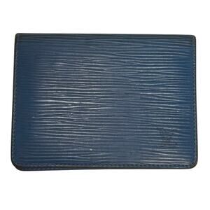 #129 Louis Vuitton Blue Epi Card Holder